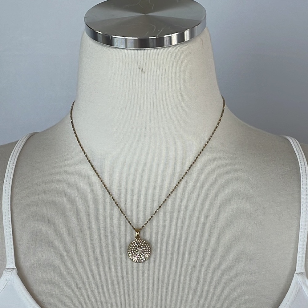 Talbots Rhinestone/Gold Necklace - Picture 2 of 13